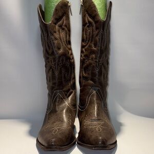 Brown Heeled cow boy  Boots